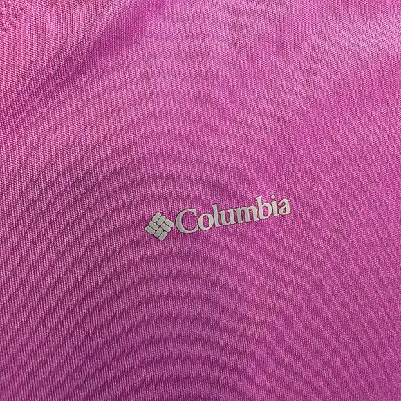 Columbia Women's Pink Activewear V‑Neck Lightweight Hiking/Workout Top Size L - Picture 2 of 7